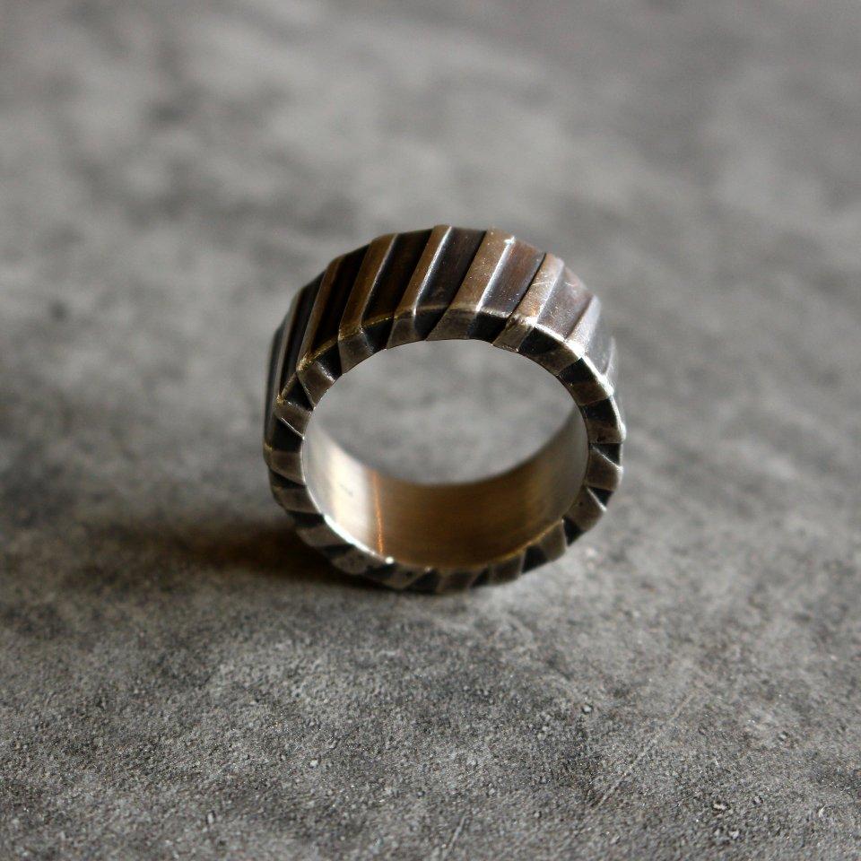 silver ring in used look