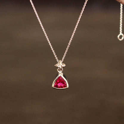 Pendant with Rubellite (Tourmaline) White Gold