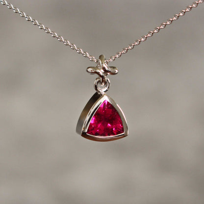 Pendant with Rubellite (Tourmaline) White Gold