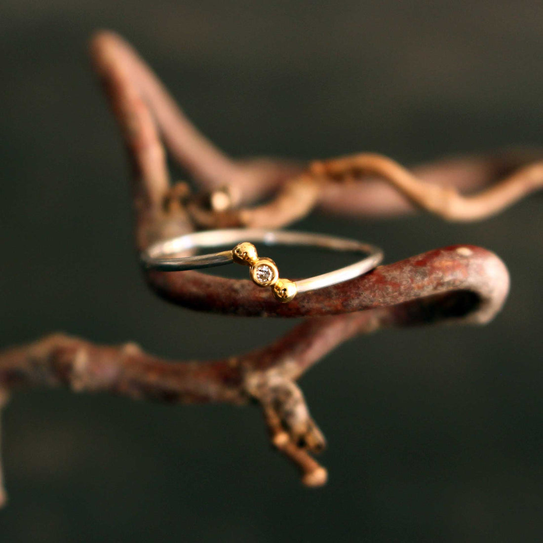 platinum gold ring with diamond