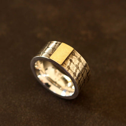 Ring Gold and Silver with Structure